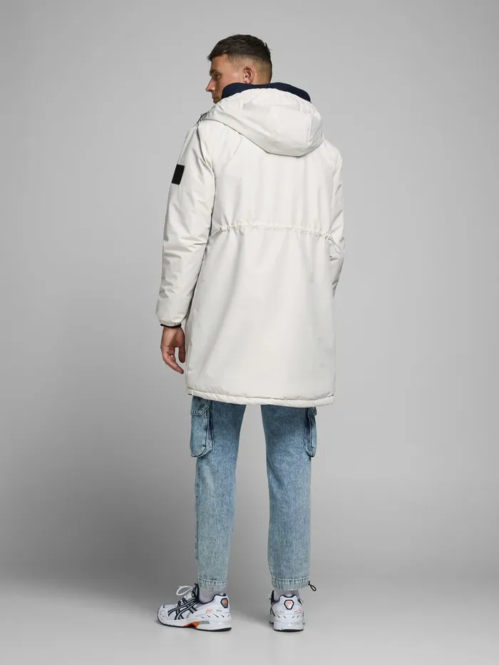 Jackets JACK and JONES Mens COLD WEATHER PARKA White Antarctica