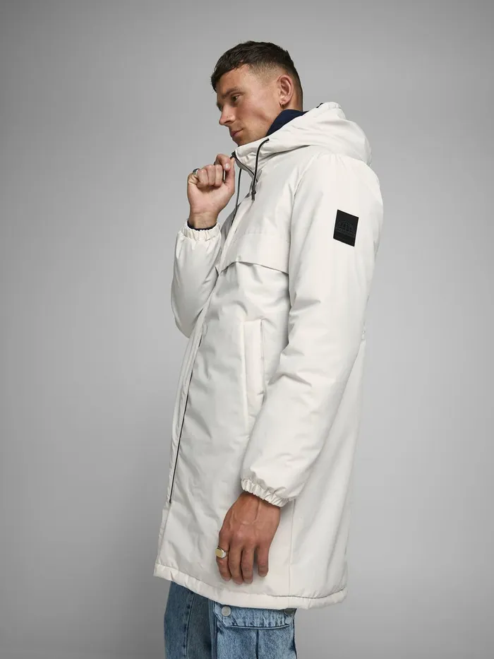 Jackets JACK and JONES Mens COLD WEATHER PARKA White Antarctica