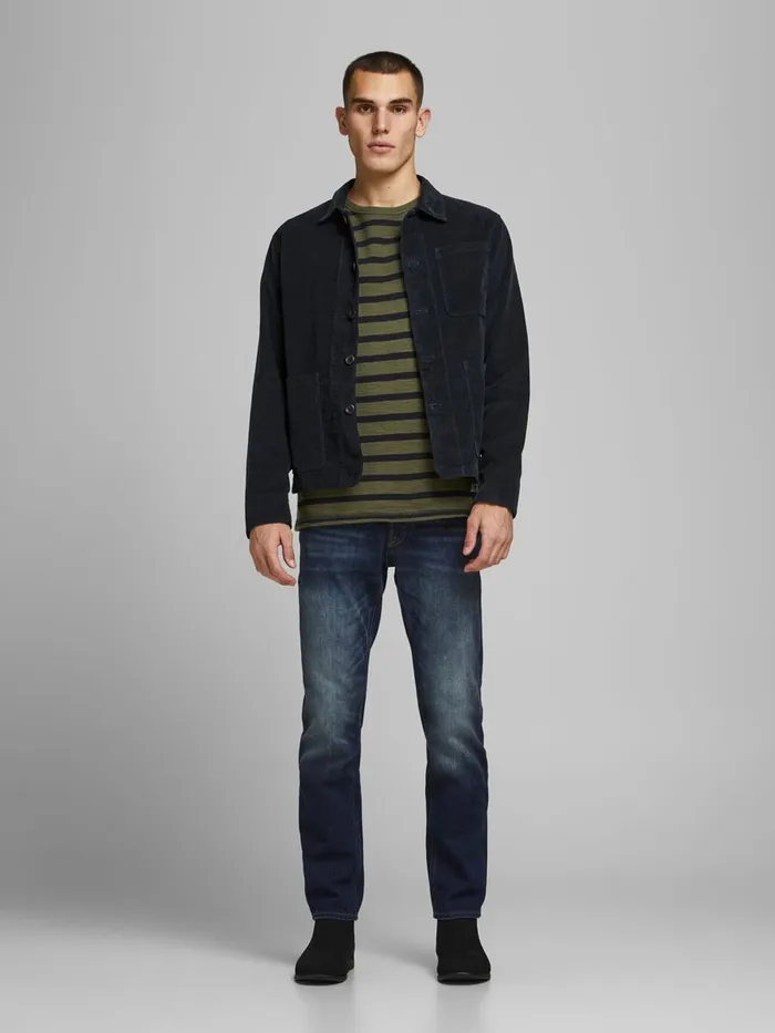 Jackets JACK and JONES Mens COURDOROY JACKET Blue Navy Blazer