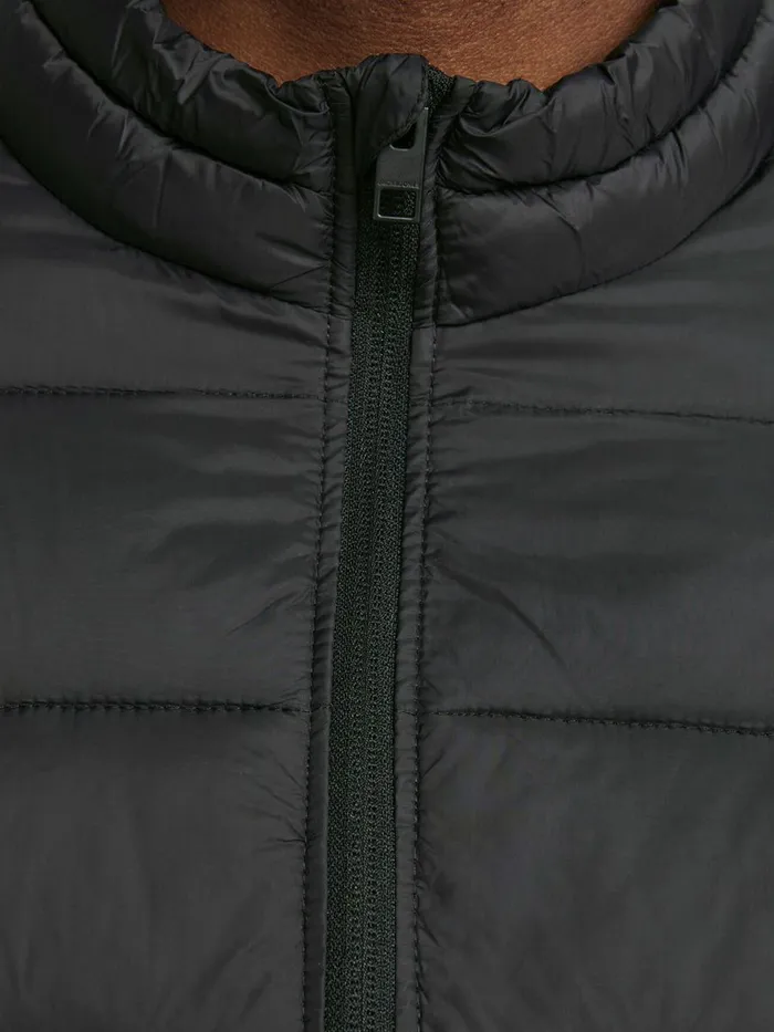 Jackets JACK and JONES Mens HIGH COLLAR PLUS SIZE PUFFER JACKET Black Black