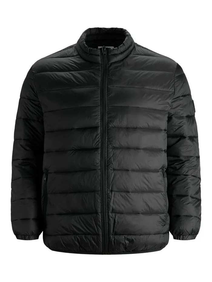 Jackets JACK and JONES Mens HIGH COLLAR PLUS SIZE PUFFER JACKET Black Black