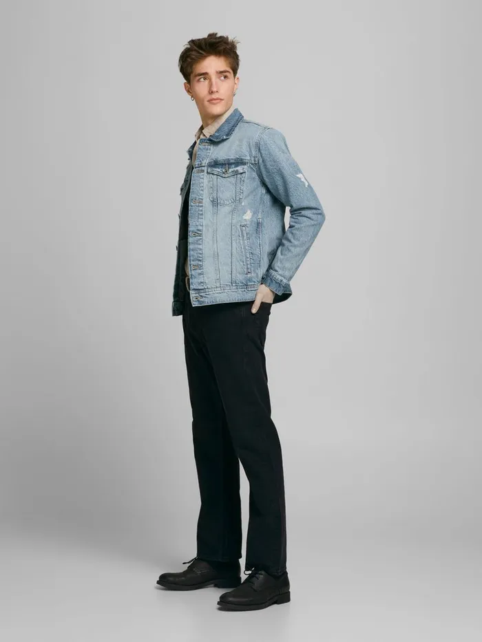 Jackets JACK and JONES Mens JEAN NA 041 DENIM JACKET Blue Blue Denim