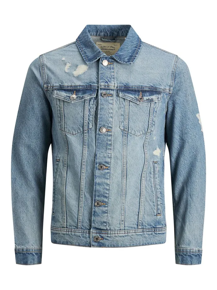 Jackets JACK and JONES Mens JEAN NA 041 DENIM JACKET Blue Blue Denim