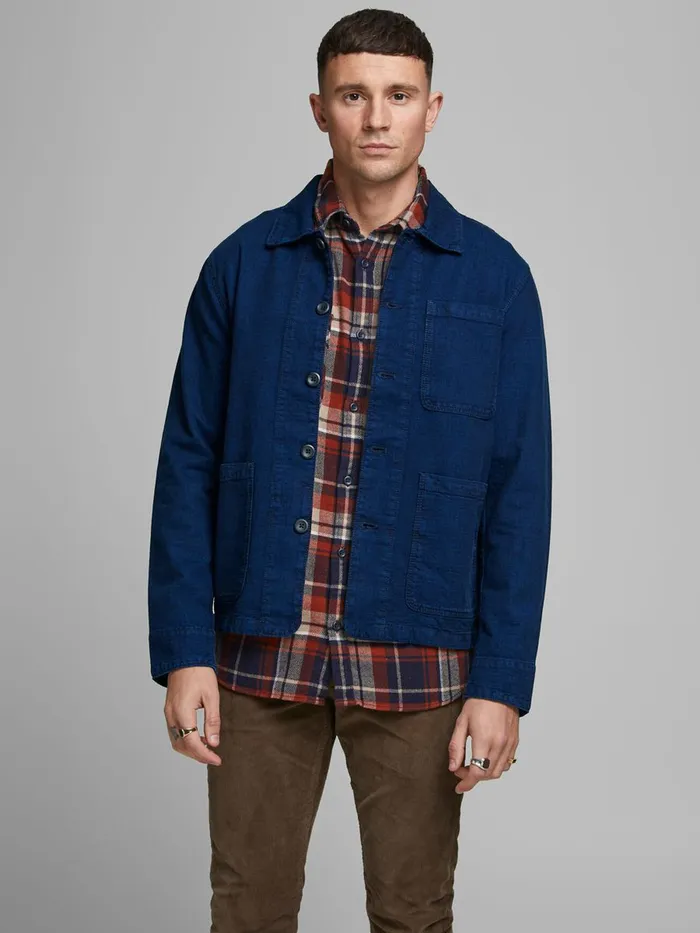 Jackets JACK and JONES Mens LUCAS AKM 370 DENIM JACKET Blue Blue Denim