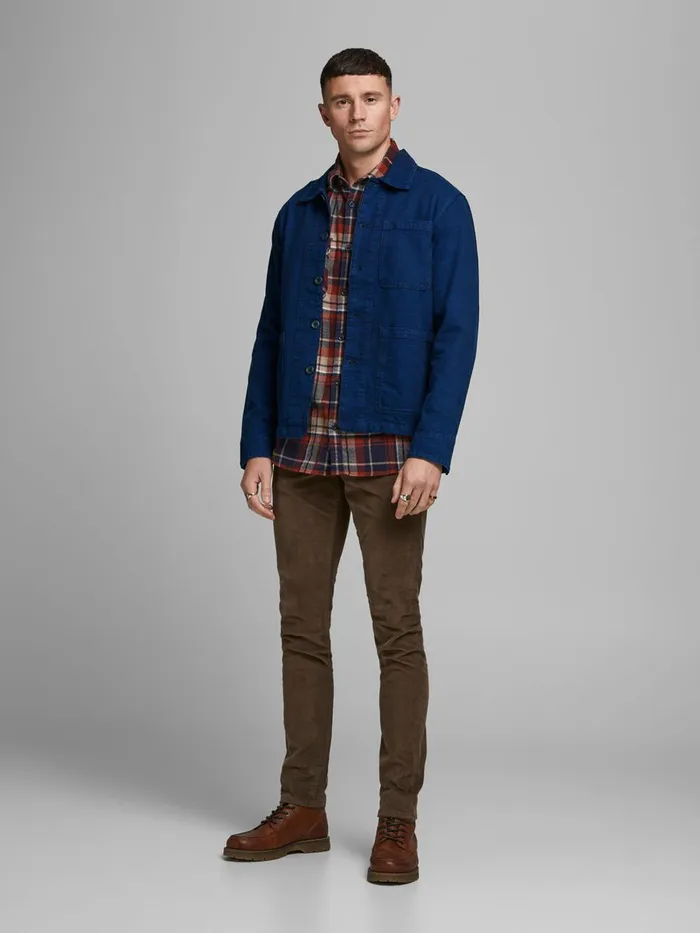 Jackets JACK and JONES Mens LUCAS AKM 370 DENIM JACKET Blue Blue Denim