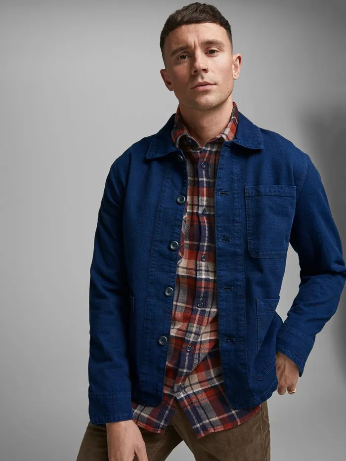 Jackets JACK and JONES Mens LUCAS AKM 370 DENIM JACKET Blue Blue Denim