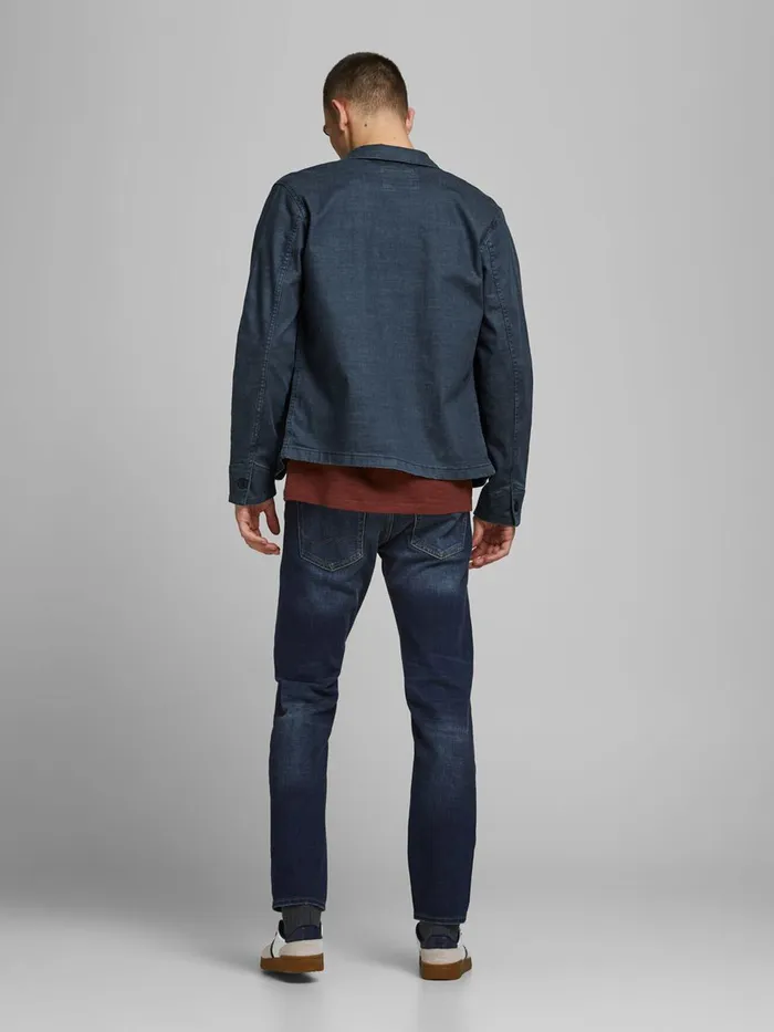 Jackets JACK and JONES Mens LUCAS RECYCLED COTTON DENIM JACKET Blue Blue Denim