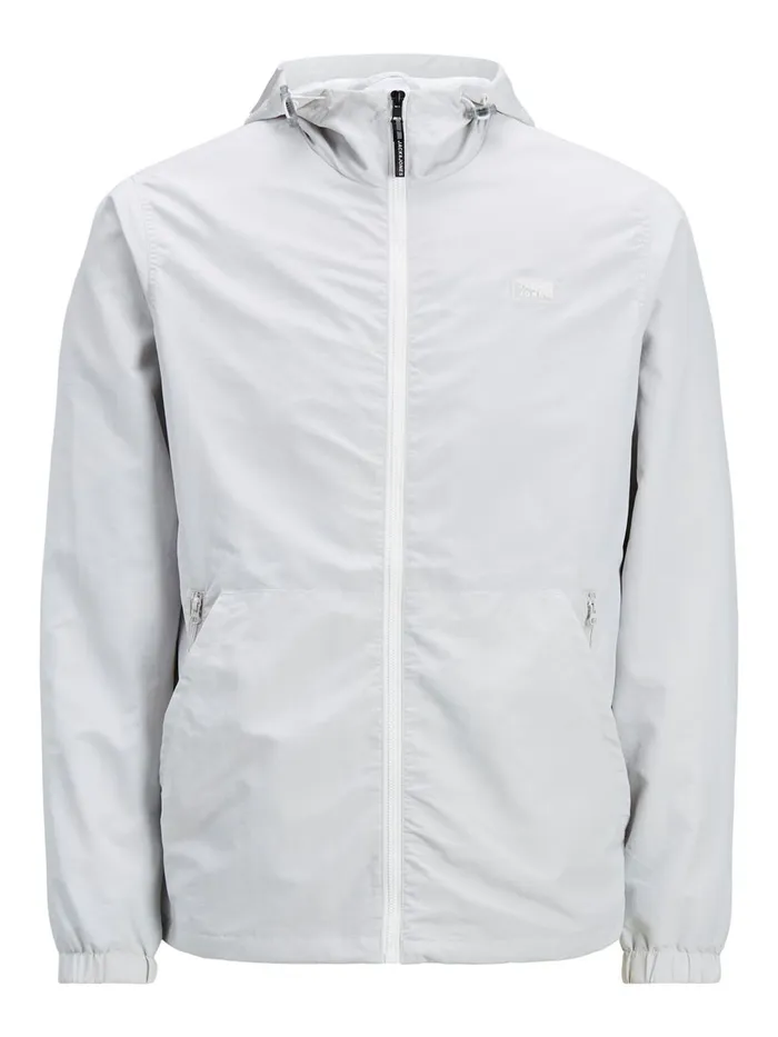 Jackets JACK and JONES Mens MESHLINED HOOD LIGHTWEIGHT JACKET Grey Glacier Gray