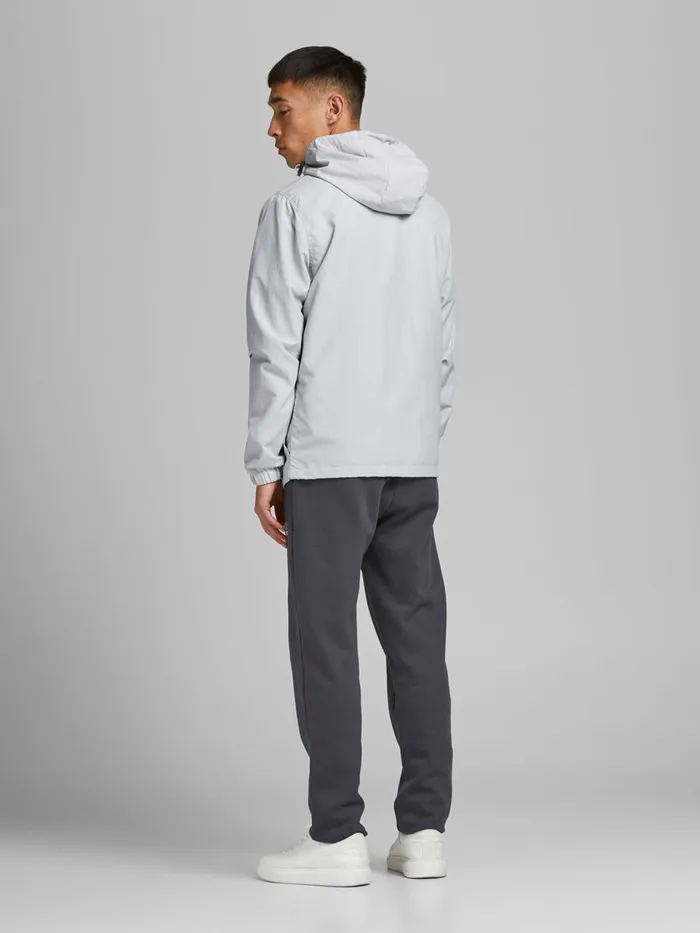 Jackets JACK and JONES Mens MESHLINED HOOD LIGHTWEIGHT JACKET Grey Glacier Gray