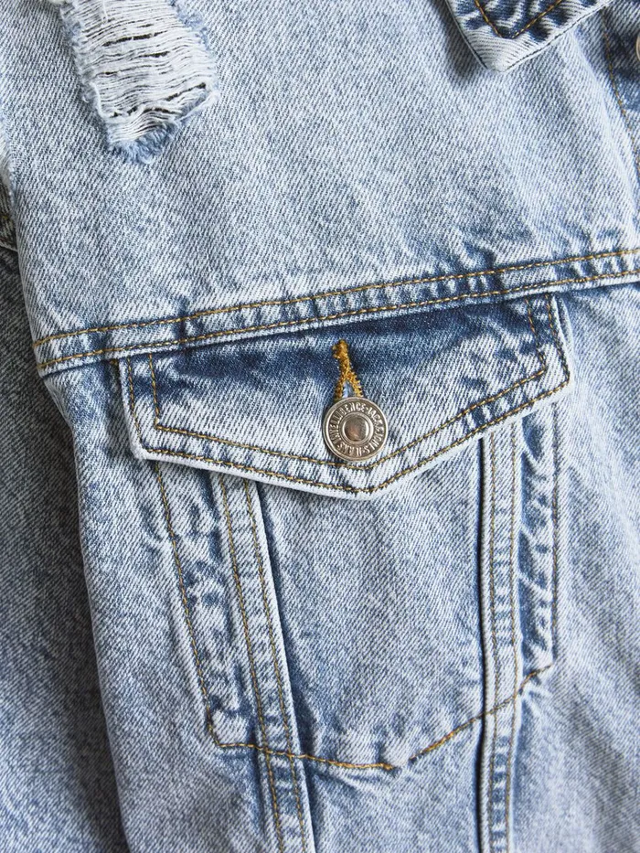 Jackets JACK and JONES Mens OVERSIZED COTTONTWILL DENIM JACKET Blue Blue Denim