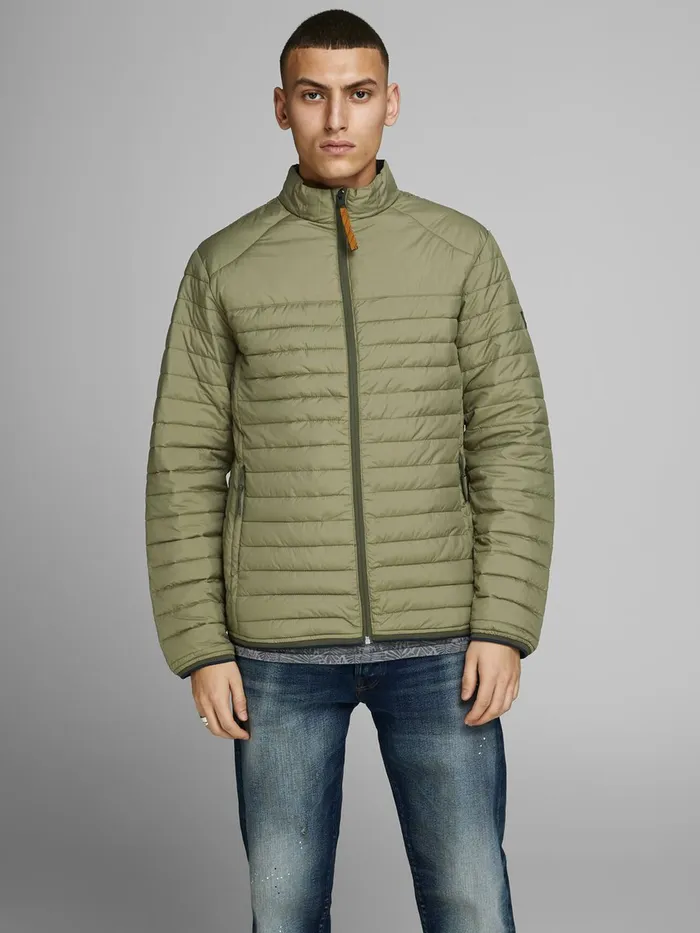 Jackets JACK and JONES Mens PADDED LIGHT JACKET Green Dusky Green