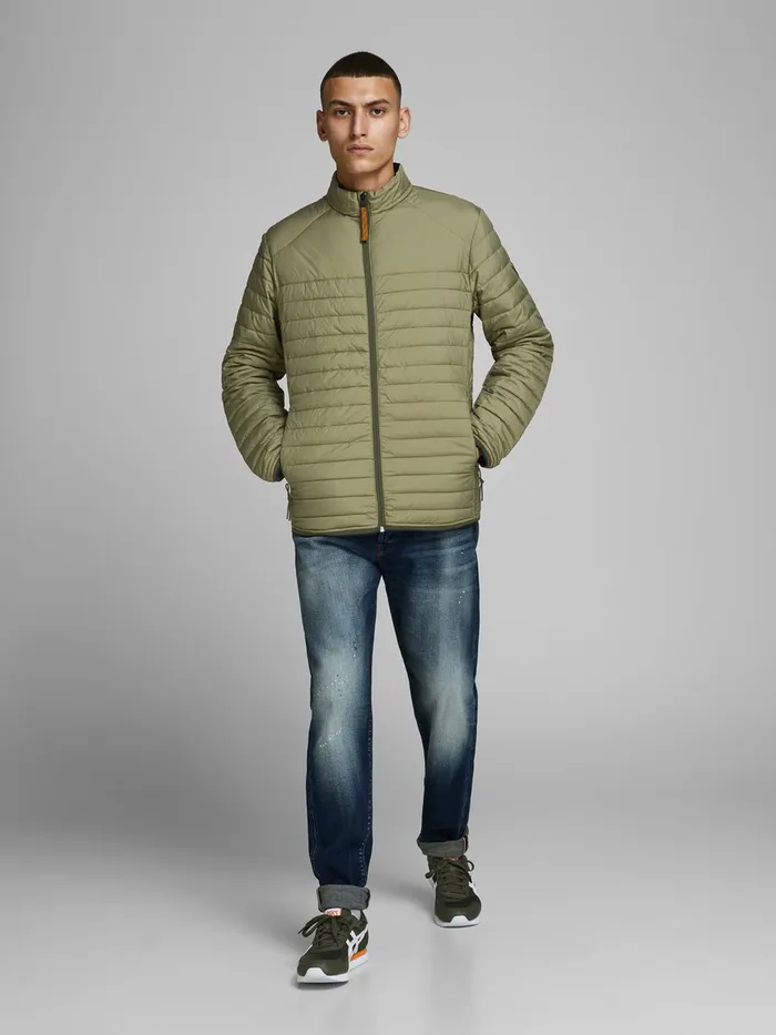 Jackets JACK and JONES Mens PADDED LIGHT JACKET Green Dusky Green