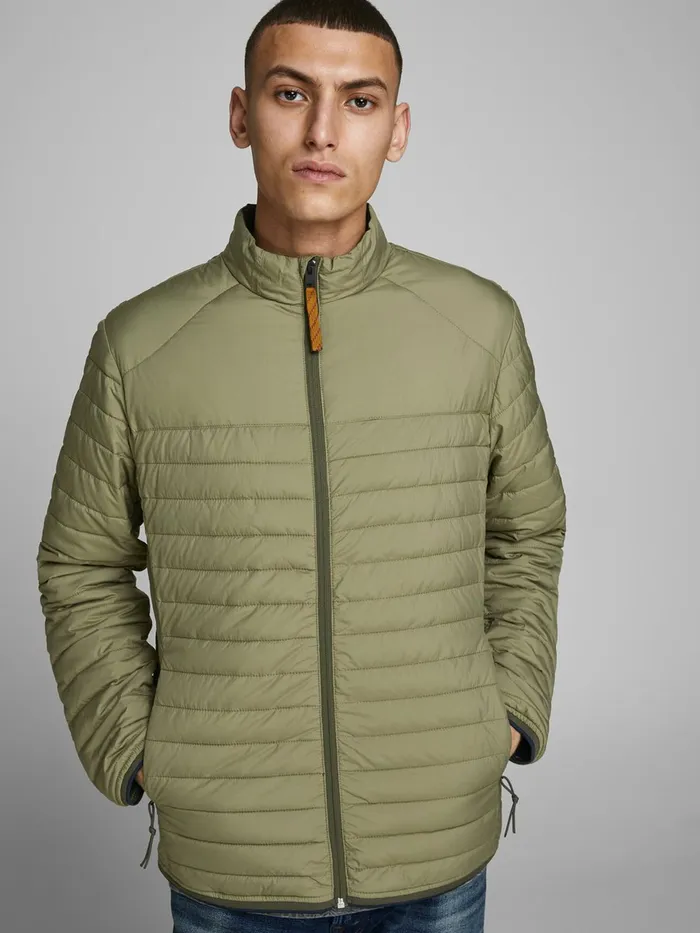 Jackets JACK and JONES Mens PADDED LIGHT JACKET Green Dusky Green