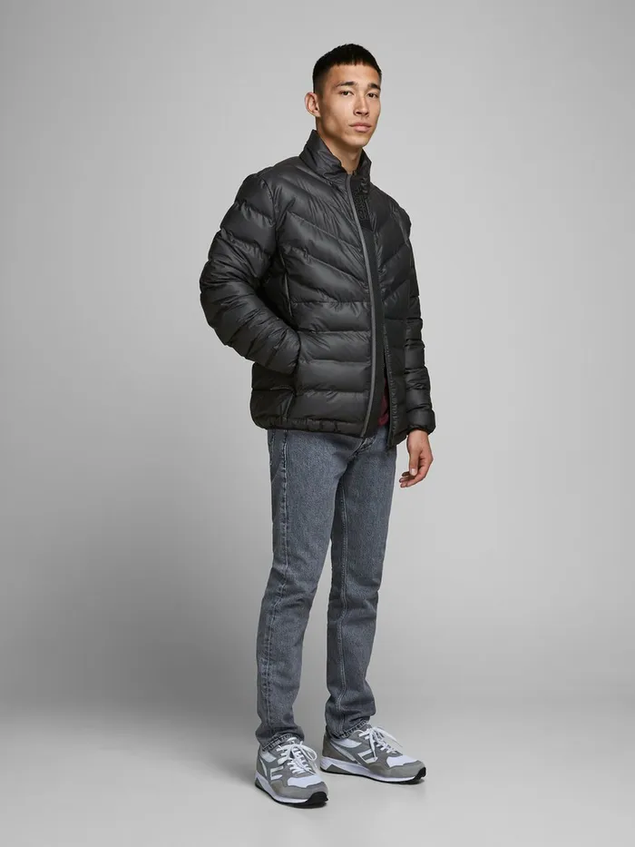 Jackets JACK and JONES Mens PUFFER QUILTED JACKET Black Black