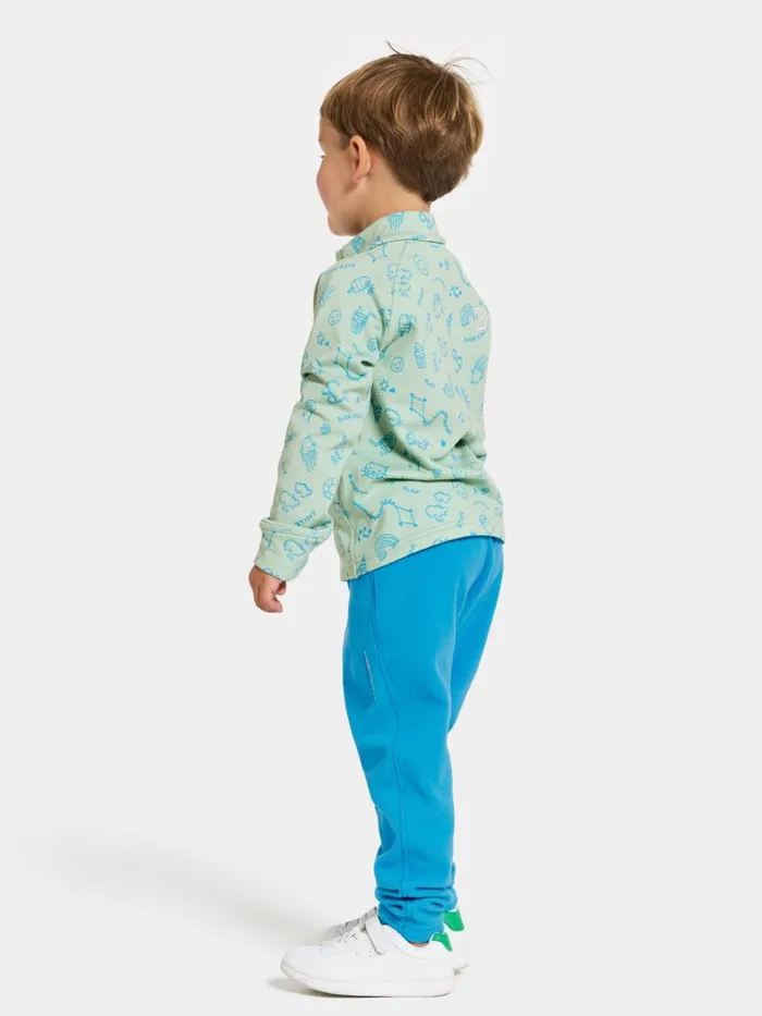 Jadis Printed Kids039 Full Zip Doodle Pale Mint Kids Didriksons Fleece and Midlayers