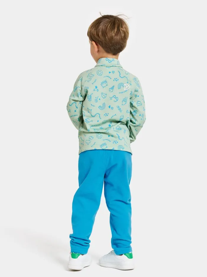 Jadis Printed Kids039 Full Zip Doodle Pale Mint Kids Didriksons Fleece and Midlayers