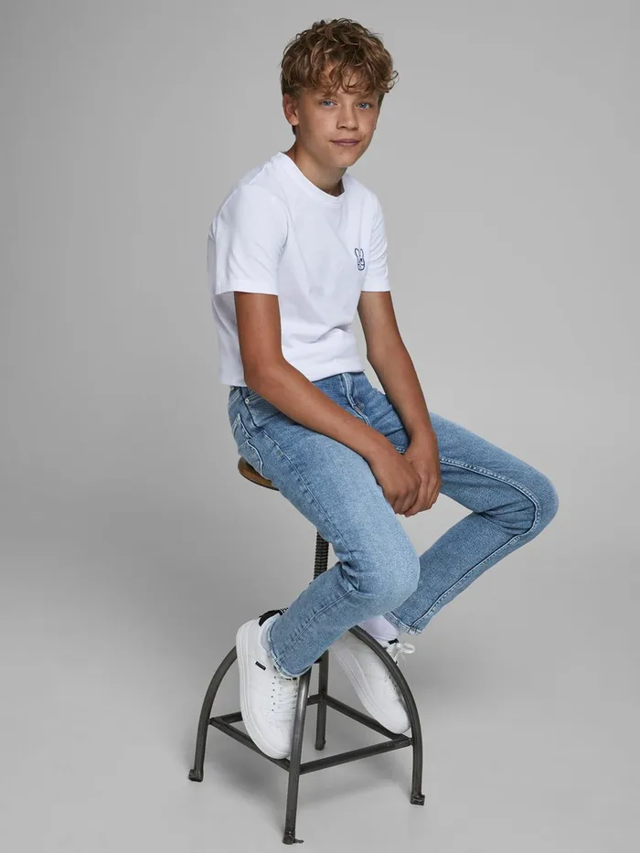 Jeans JACK and JONES Junior BOYS GLENN ORIGINAL 50SPS SLIM FIT JEANS Blue Blue Denim