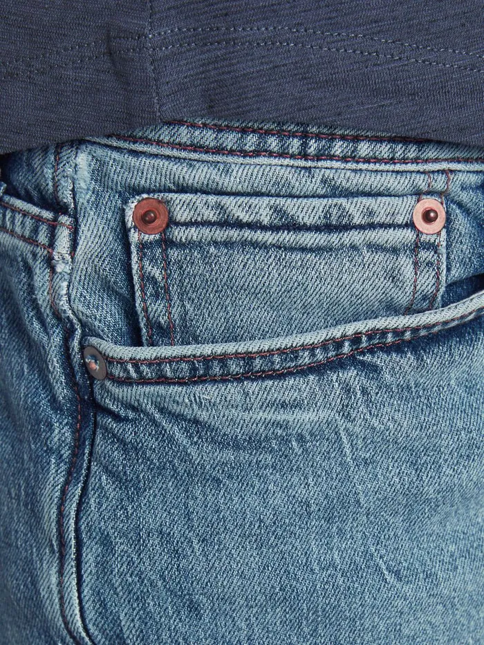 Jeans JACK and JONES Mens FRED ORIGINAL CJ 415 TAPERED FIT JEANS Blue Blue Denim