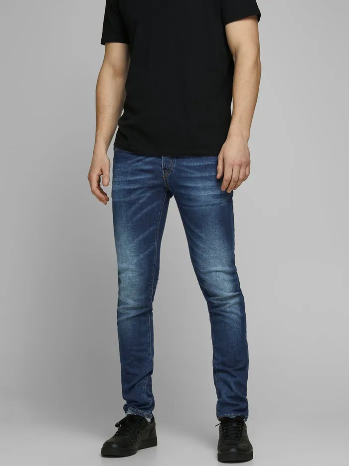 Jeans JACK and JONES Mens GLENN FOX BL 932 INDIGO KNIT SLIM FIT JEANS Blue Blue Denim Jeans JACK and JONES Mens GLENN FOX BL 932 INDIGO KNIT SLIM FIT JEANS Blue Blue Denim