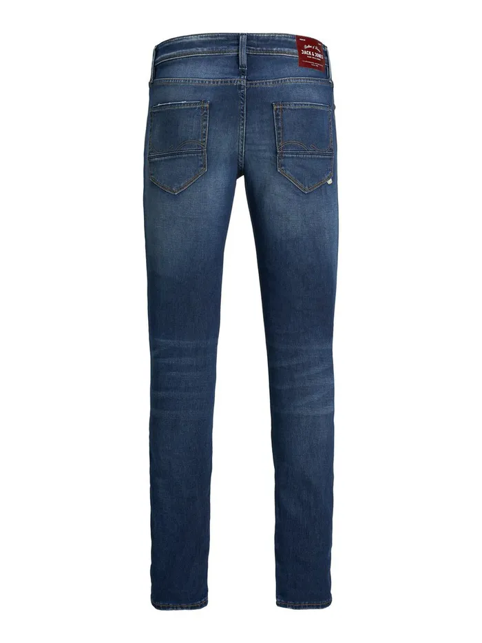 Jeans JACK and JONES Mens GLENN FOX BL 932 INDIGO KNIT SLIM FIT JEANS Blue Blue Denim