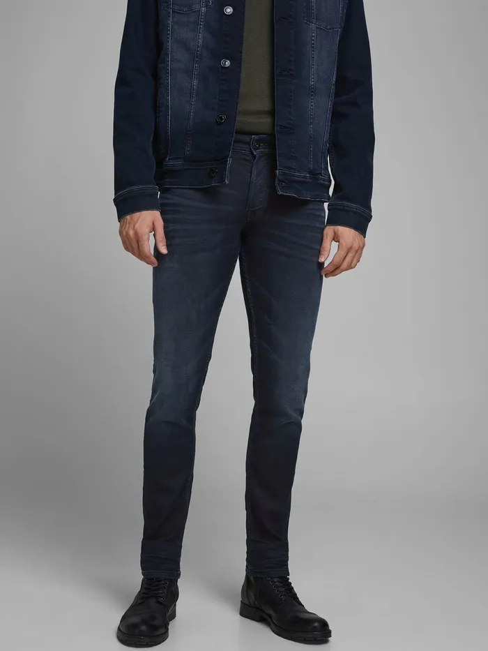 Jeans JACK and JONES Mens GLENN LEON GE 071 INDIGO KNIT SLIM FIT JEANS Blue Blue Denim Jeans JACK and JONES Mens GLENN LEON GE 071 INDIGO KNIT SLIM FIT JEANS Blue Blue Denim