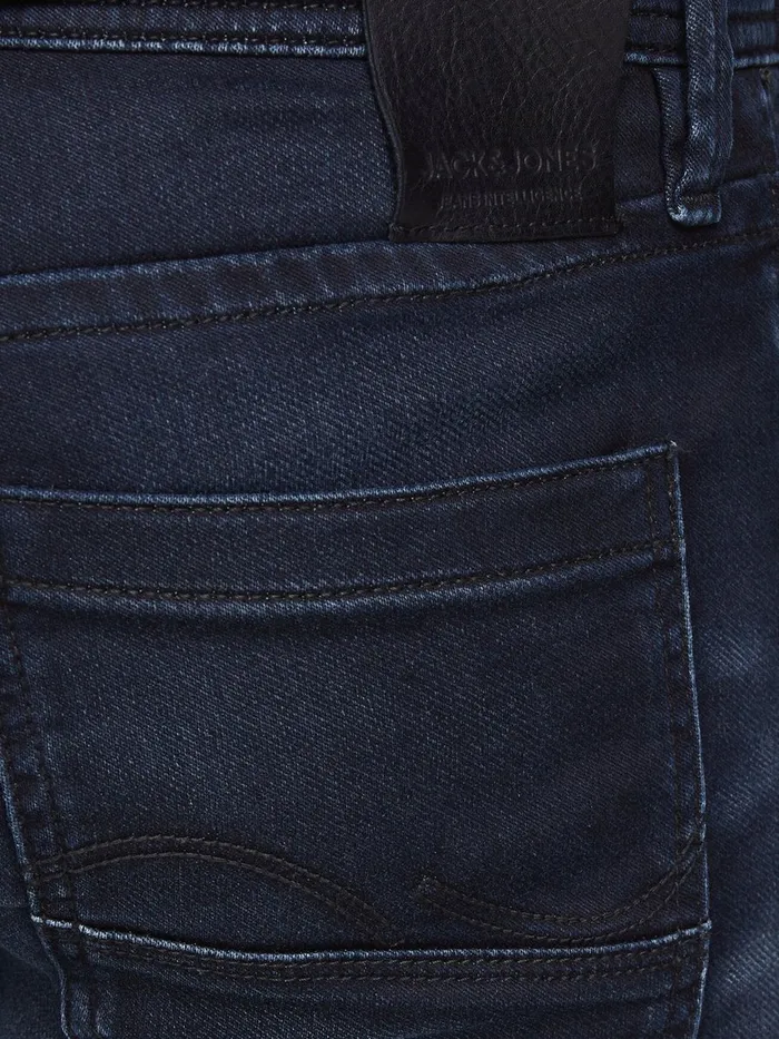 Jeans JACK and JONES Mens GLENN LEON GE 071 INDIGO KNIT SLIM FIT JEANS Blue Blue Denim