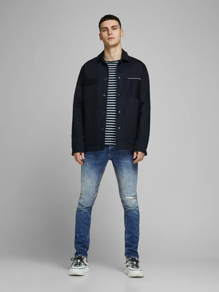 Jeans JACK and JONES Mens GLENN ORG JOS 688 LID 50SPS SLIM FIT JEANS Blue Blue Denim