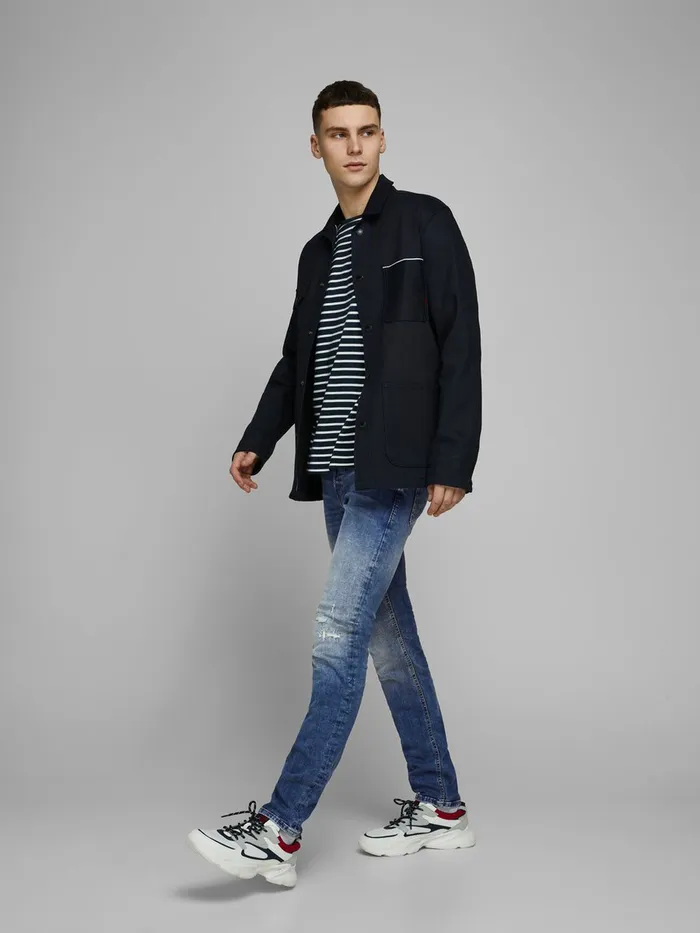 Jeans JACK and JONES Mens GLENN ORG JOS 688 LID 50SPS SLIM FIT JEANS Blue Blue Denim