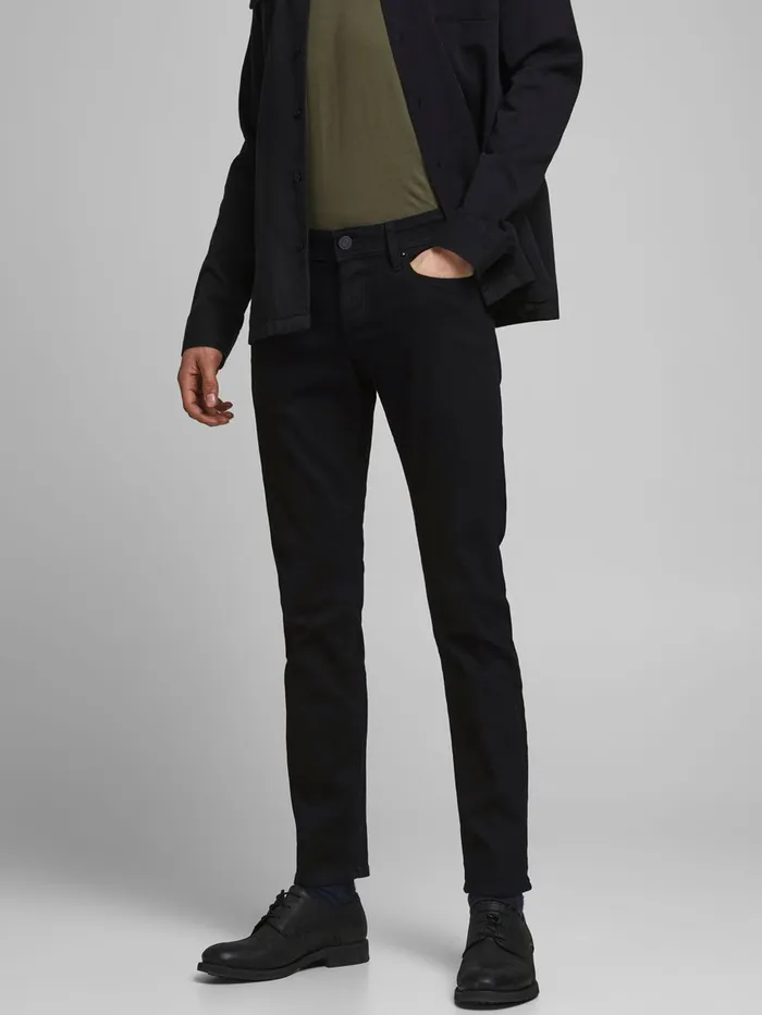 Jeans JACK and JONES Mens GLENN ORIGINAL NA 098 SLIM FIT JEANS Black Black Denim Jeans JACK and JONES Mens GLENN ORIGINAL NA 098 SLIM FIT JEANS Black Black Denim