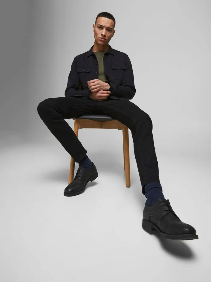 Jeans JACK and JONES Mens GLENN ORIGINAL NA 098 SLIM FIT JEANS Black Black Denim