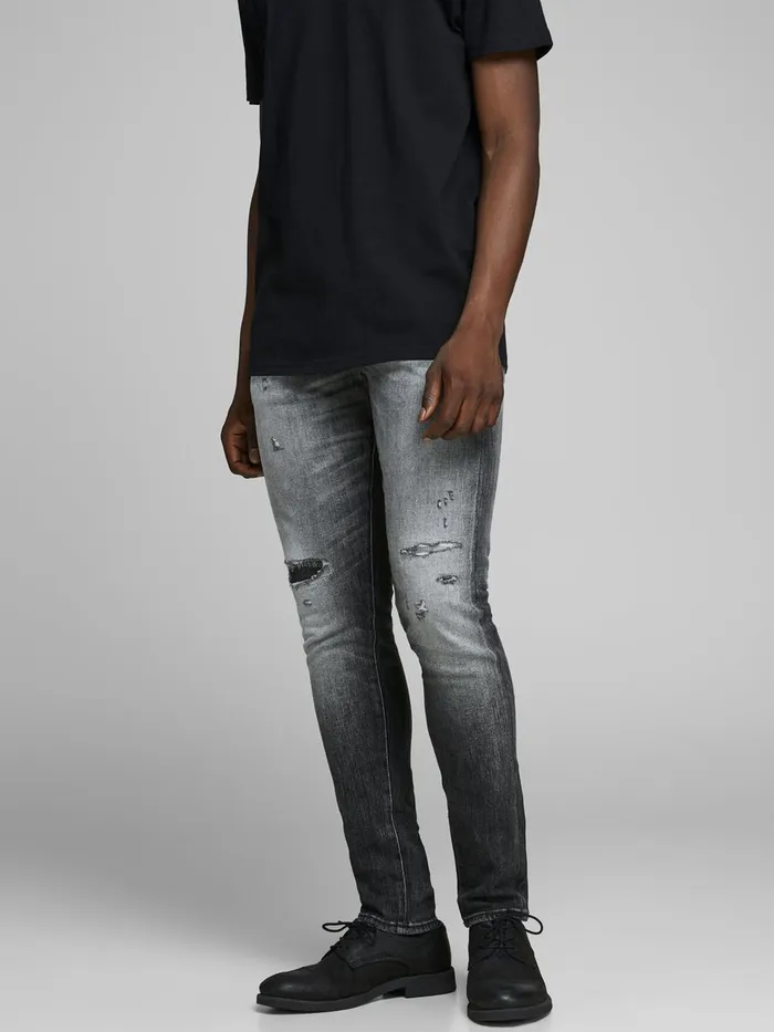 Jeans JACK and JONES Mens GLENN ROYAL R216 RDD LTD SLIM FIT JEANS Grey Black Denim Jeans JACK and JONES Mens GLENN ROYAL R216 RDD LTD SLIM FIT JEANS Grey Black Denim