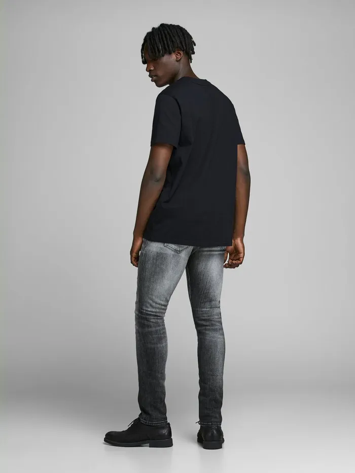 Jeans JACK and JONES Mens GLENN ROYAL R216 RDD LTD SLIM FIT JEANS Grey Black Denim
