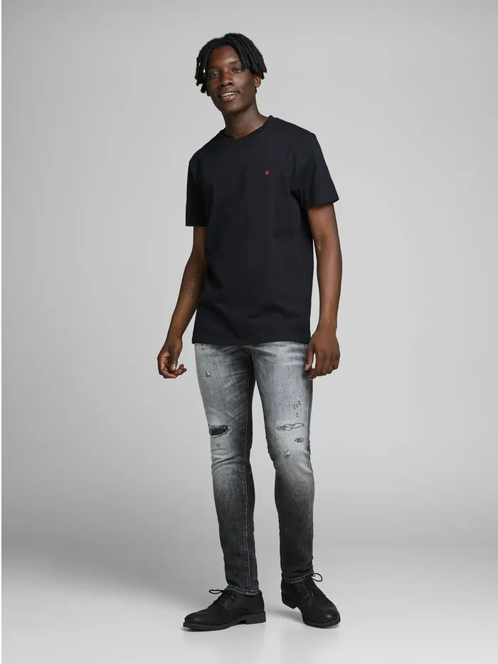 Jeans JACK and JONES Mens GLENN ROYAL R216 RDD LTD SLIM FIT JEANS Grey Black Denim