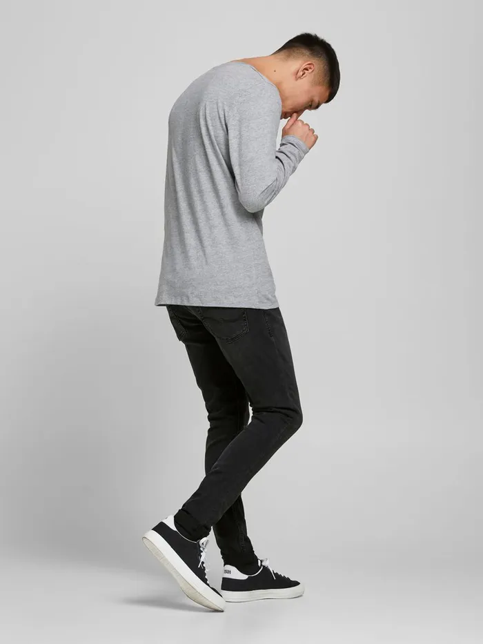 Jeans JACK and JONES Mens LIAM ORIGINAL AM 034 SKINNY FIT JEANS Black Black Denim