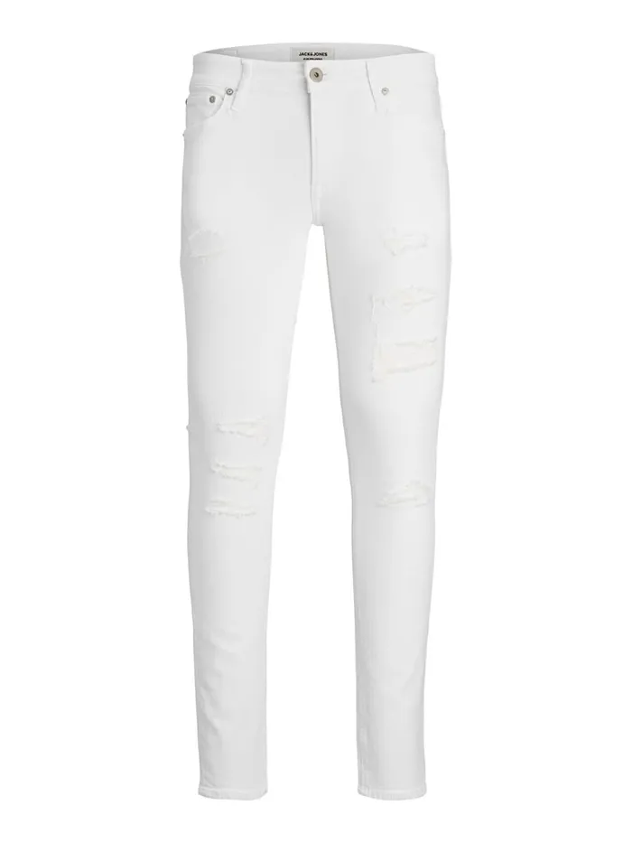 Jeans JACK and JONES Mens LIAM ORIGINAL NA 405 SKINNY FIT JEANS White White