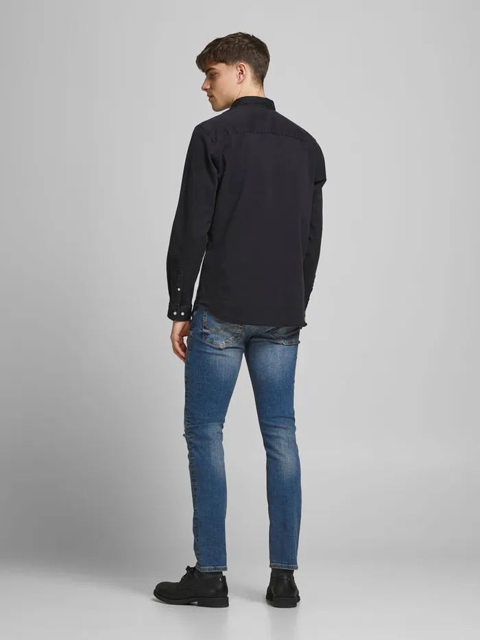 Jeans JACK and JONES Mens LIAM ORIGINAL NA SKINNY FIT JEANS Blue Blue Denim