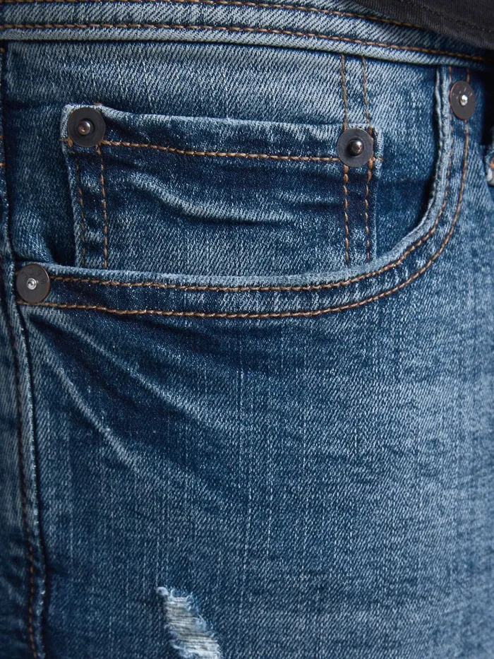 Jeans JACK and JONES Mens LIAM ORIGINAL NA SKINNY FIT JEANS Blue Blue Denim