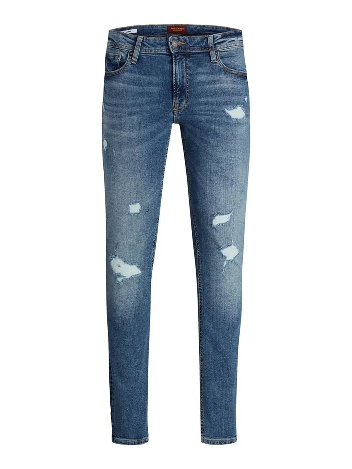 Jeans JACK and JONES Mens LIAM ORIGINAL NA SKINNY FIT JEANS Blue Blue Denim