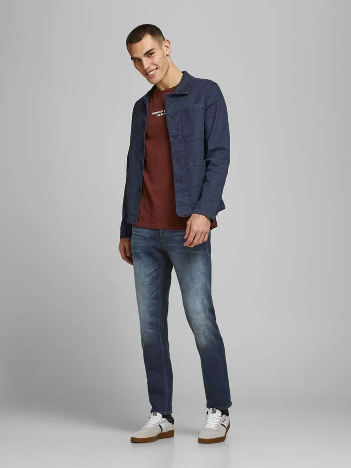 Jeans JACK and JONES Mens MIKE ORIGINAL AM 247 COMFORT FIT JEANS Blue Blue Denim