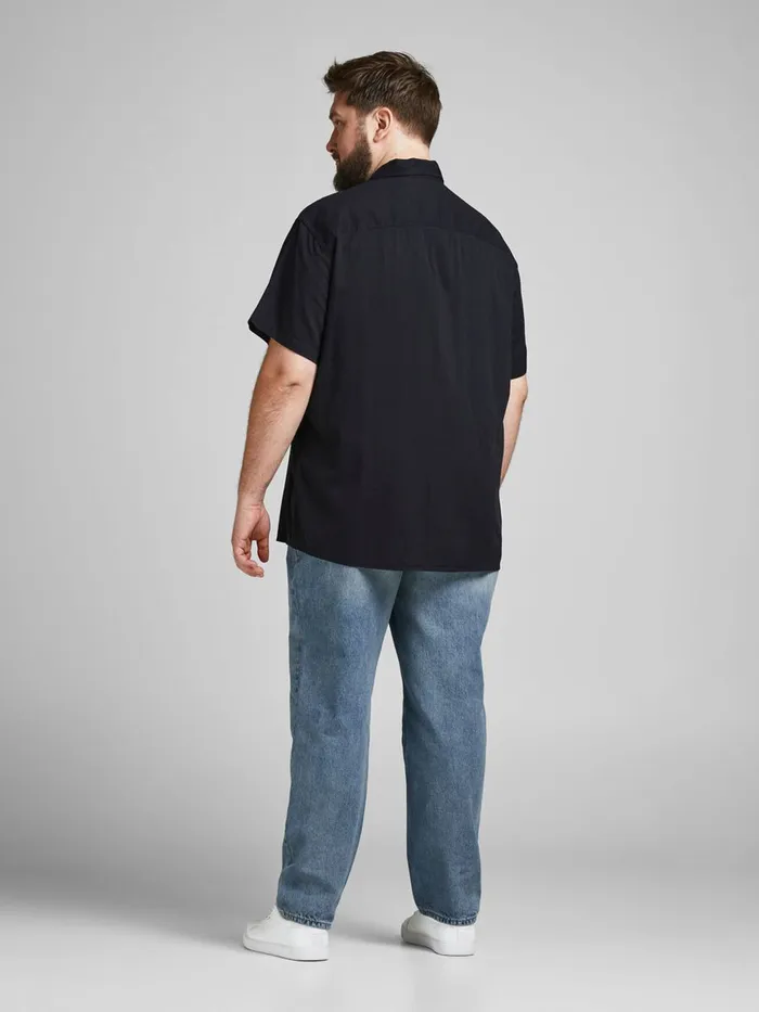 Jeans JACK and JONES Mens MIKE ORIGINAL AM 764 PLUS SIZE REGULAR FIT JEANS Blue Blue Denim