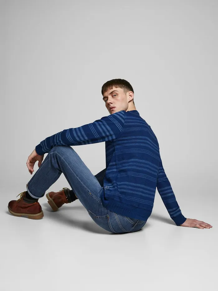 Jeans JACK and JONES Mens MIKE ORIGINAL AM 814 COMFORT FIT JEANS Blue Blue Denim
