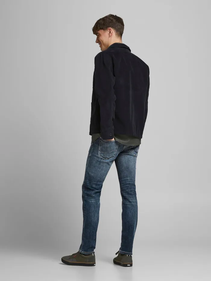 Jeans JACK and JONES Mens TIM ORIGINAL AM 620 SLIMSTRAIGHT FIT JEANS Blue Blue Denim