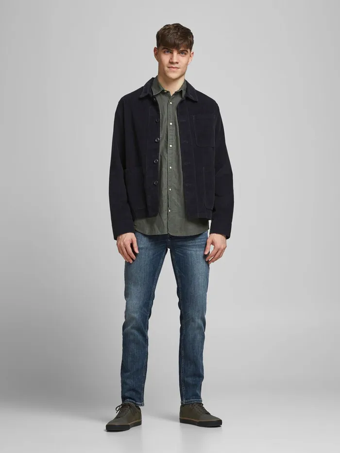 Jeans JACK and JONES Mens TIM ORIGINAL AM 620 SLIMSTRAIGHT FIT JEANS Blue Blue Denim