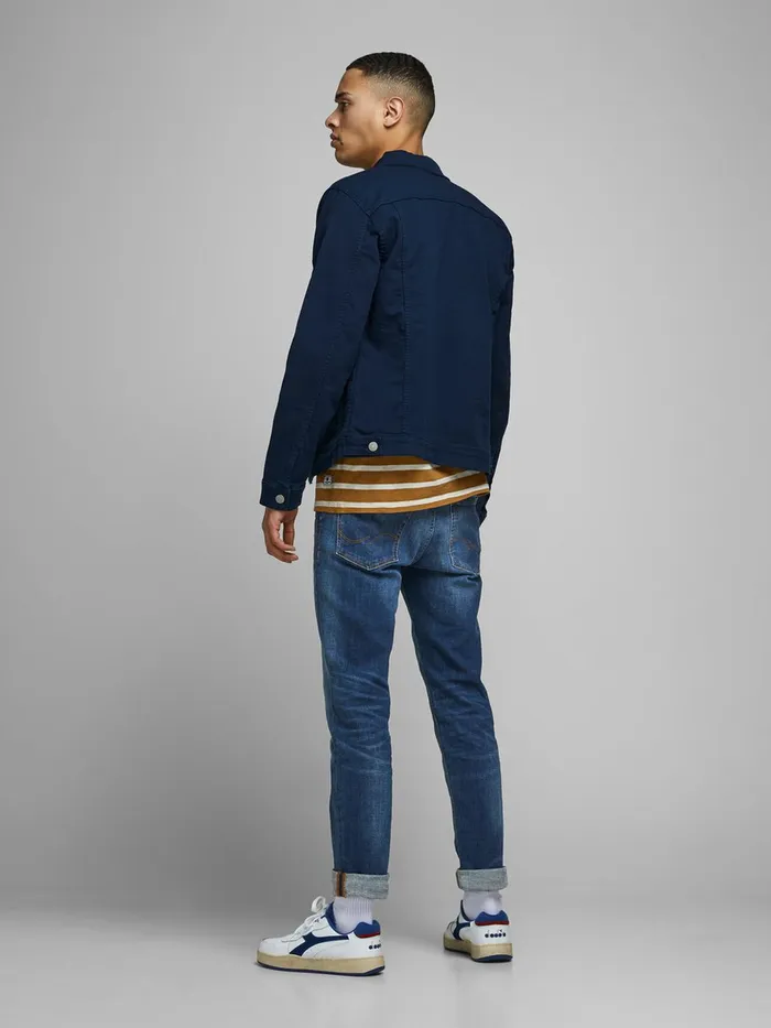 Jeans JACK and JONES Mens TIM ORIGINAL AM 782 50SPS SLIMSTRAIGHT FIT JEANS Blue Blue Denim