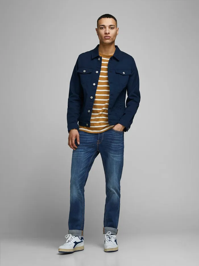 Jeans JACK and JONES Mens TIM ORIGINAL AM 782 50SPS SLIMSTRAIGHT FIT JEANS Blue Blue Denim