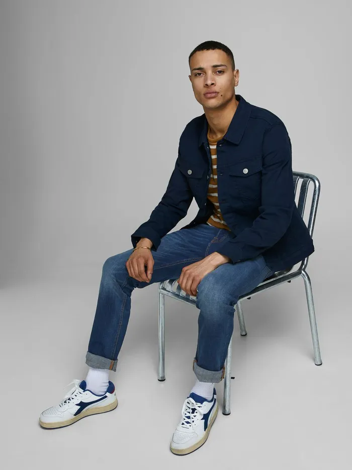 Jeans JACK and JONES Mens TIM ORIGINAL AM 782 50SPS SLIMSTRAIGHT FIT JEANS Blue Blue Denim
