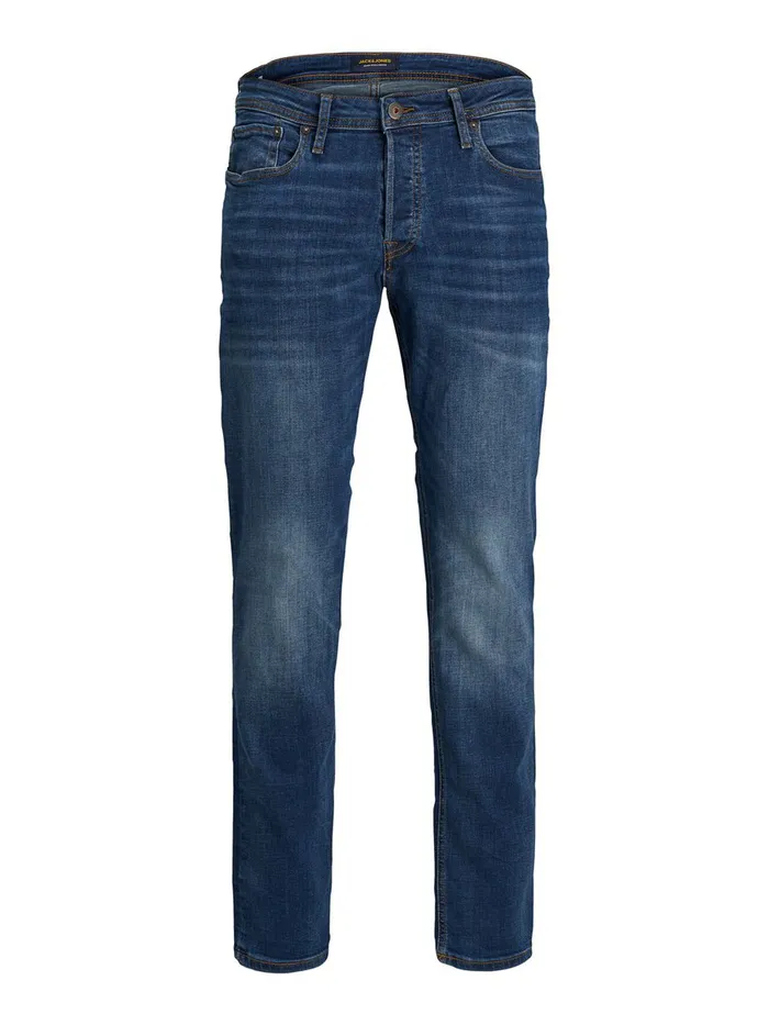Jeans JACK and JONES Mens TIM ORIGINAL AM 782 50SPS SLIMSTRAIGHT FIT JEANS Blue Blue Denim