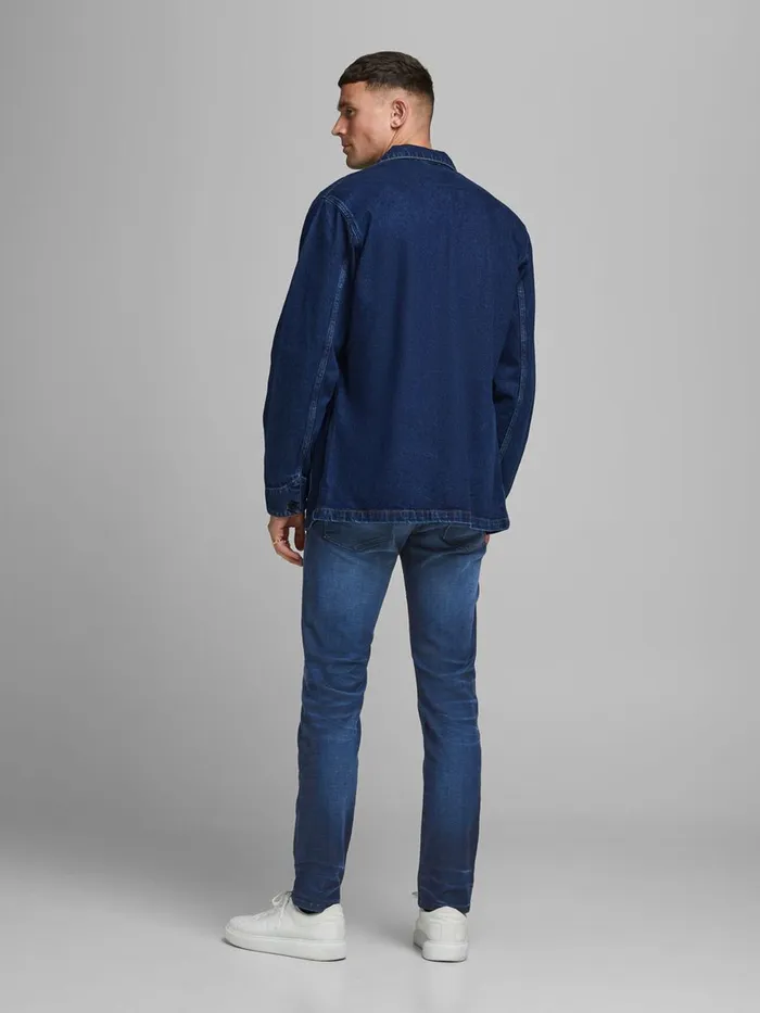 Jeans JACK and JONES Mens TIM ORIGINAL JJ 267 SLIMSTRAIGHT FIT JEANS Blue Blue Denim