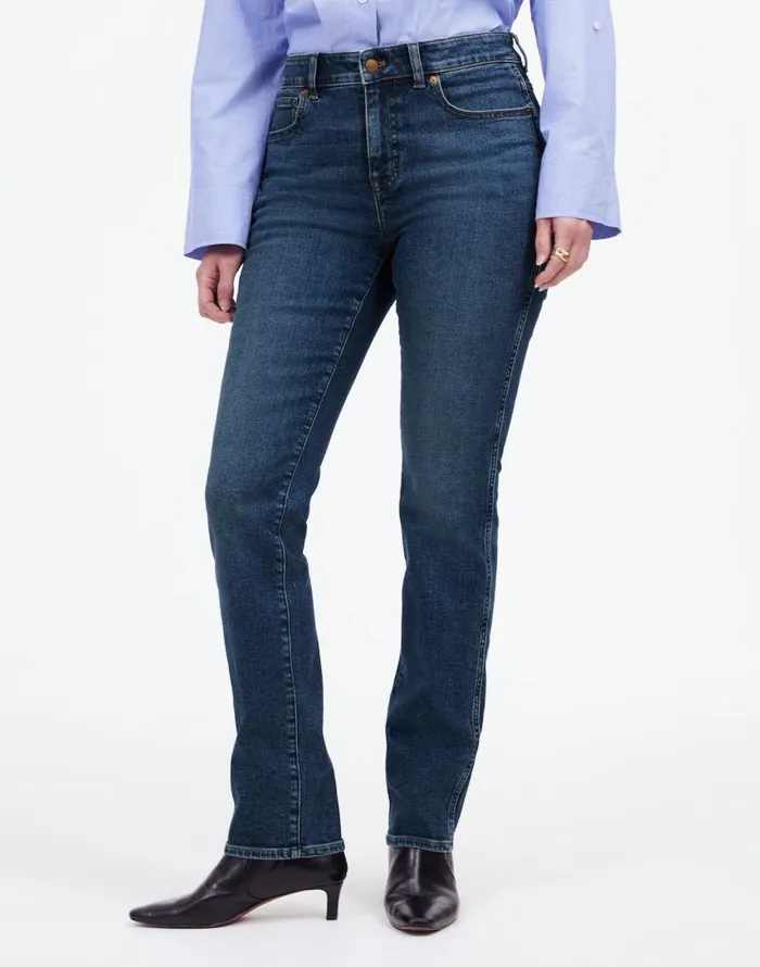 Jeans Women Madewell Tall Curvy MidRise Stovepipe Jeans In Deming Wash Deming Wash