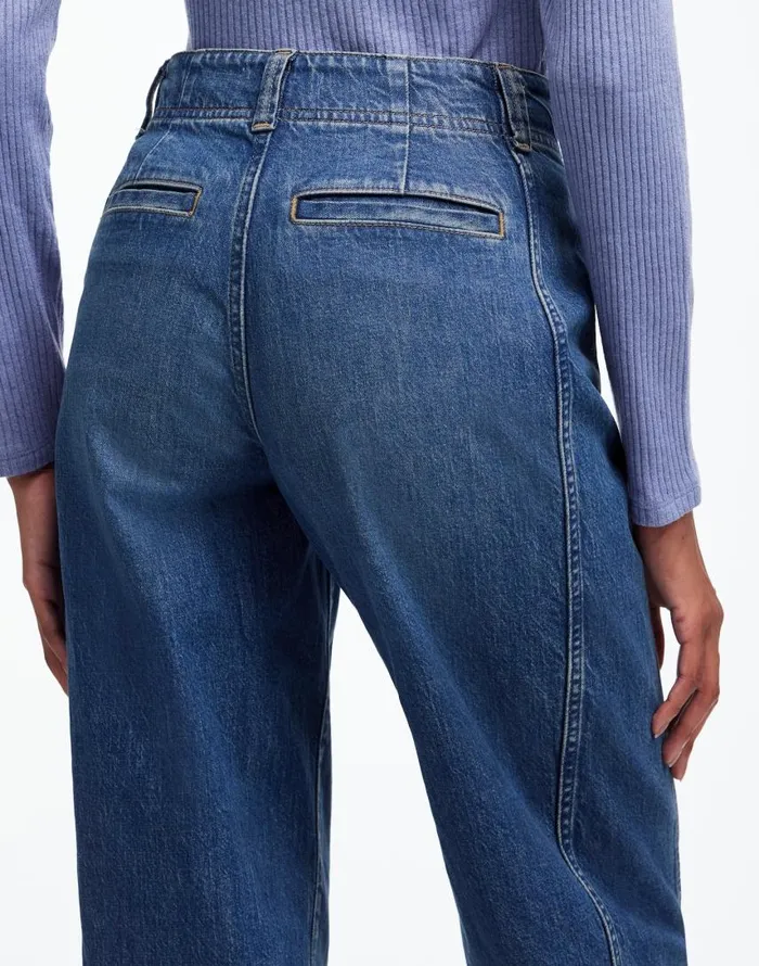 Jeans Women Madewell Tapered Denim Trousers In Concho Wash Concho Wash